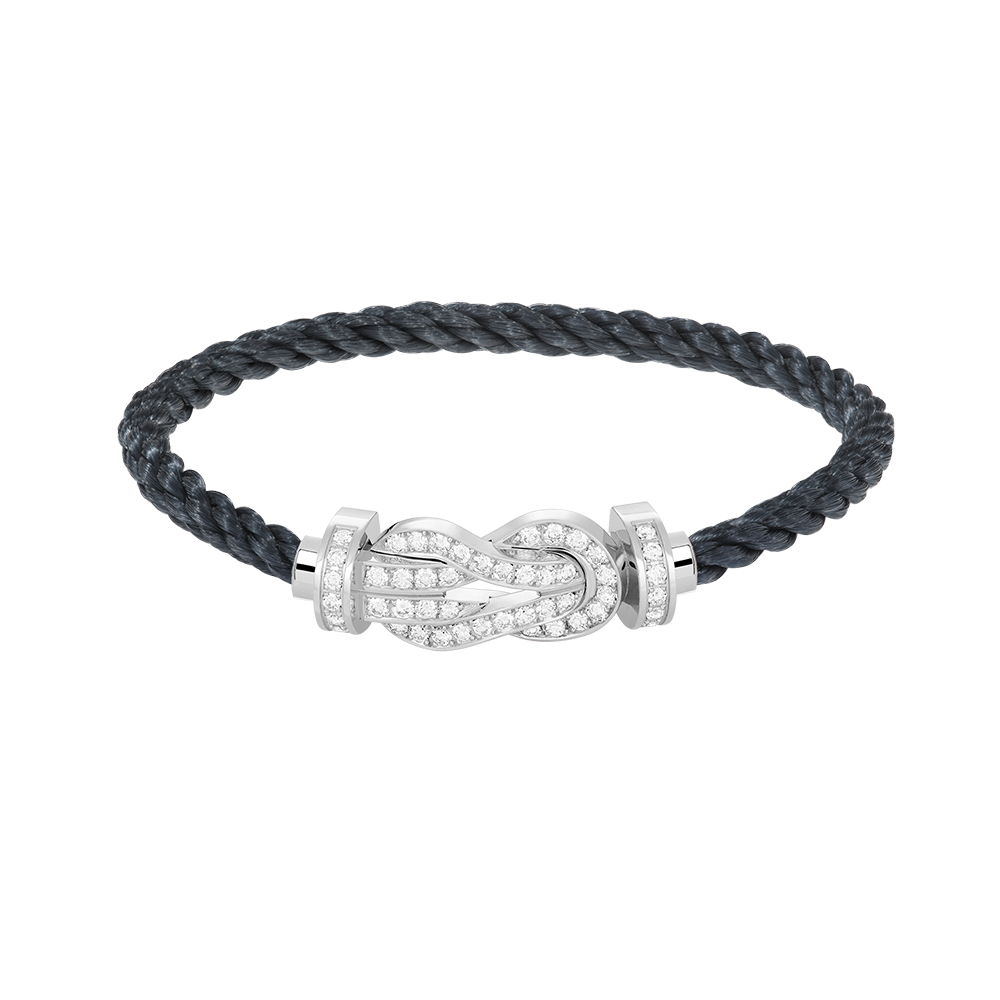 [LuxJewelry]CHANCE LARGE 8 FIGURE BUCKLE FULL DIAMOND BRACELET SILVER