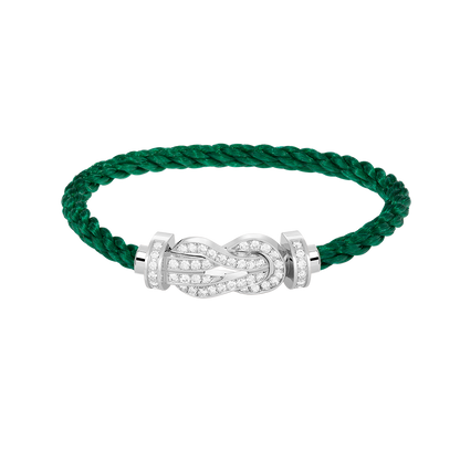 [LuxJewelry]CHANCE LARGE 8 FIGURE BUCKLE FULL DIAMOND BRACELET SILVER