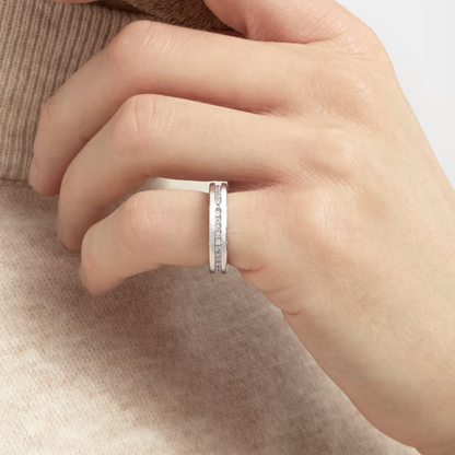 [LuxJewelry]ZERO 1 ONE-BAND PAVED DIAMONDS ON THE SPIRAL RING