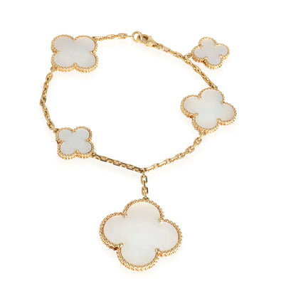 [LuxJewelry]MAGIC CLOVER MOP GOLD BRACELET 5 MOTIFS