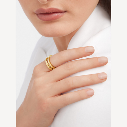 [LuxJewelry]ZERO 1 ONE-BAND WITH OPENWORK LOGO SPIRAL RING