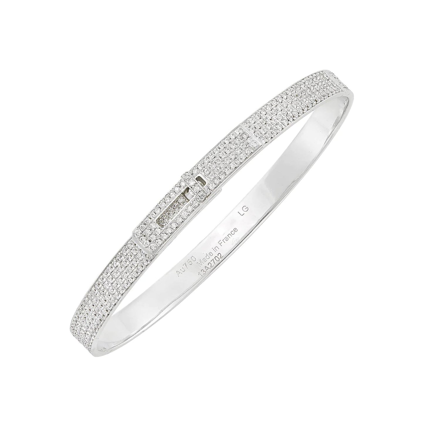 [LuxJewelry]HM KELLY BRACELET IN SILVER AND FULL PAVE DIAMOND
