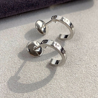 [LuxJewelry]LOVE EARRINGS 2.65MM SILVER