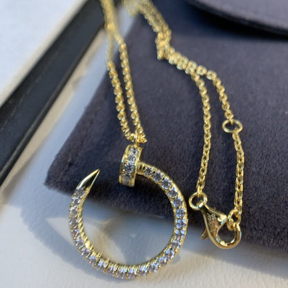[LuxJewelry]JUSTE NECKLACE GOLD DIAMONDS