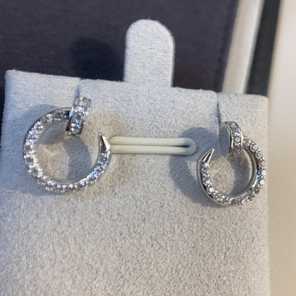 [LuxJewelry]JUSTE EARRINGS SILVER DIAMONDS