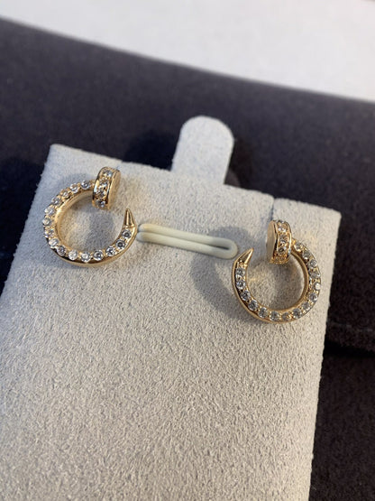[LuxJewelry]JUSTE EARRINGS GOLD DIAMONDS