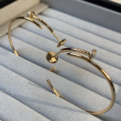 [LuxJewelry]JUSTE EARRINGS GOLD DIAMONDS 1.8MM