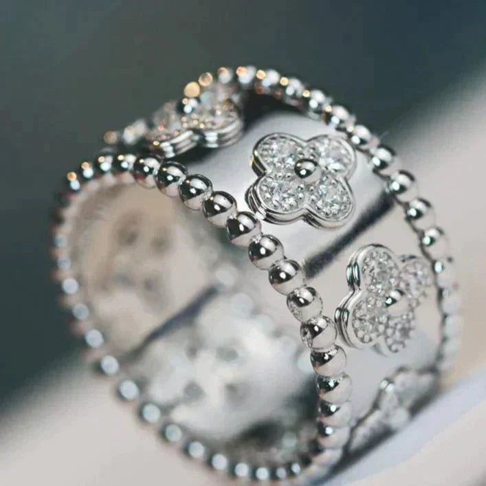 [LuxJewelry]CLOVER KALEIDOSCOPE RING 10MM