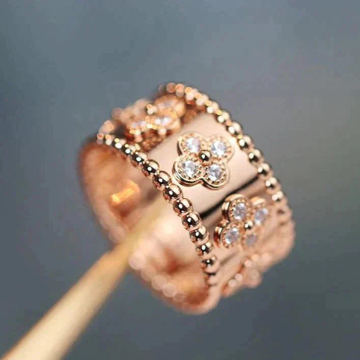 [LuxJewelry]CLOVER KALEIDOSCOPE RING 10MM