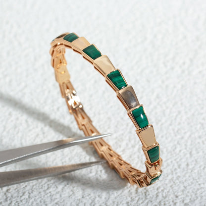 [LuxJewelry]SERPENTI BRACELET PINK GOLD MALACHITE