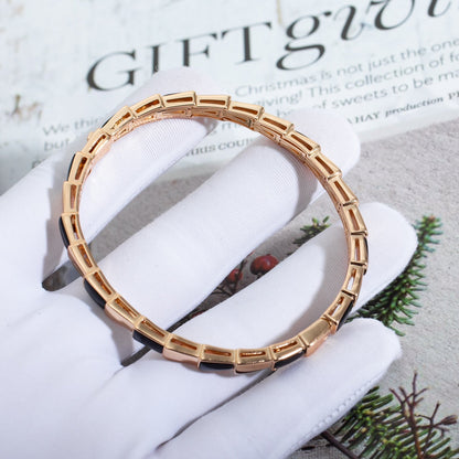 [LuxJewelry]SERPENTI BRACELET PINK GOLD ONYX