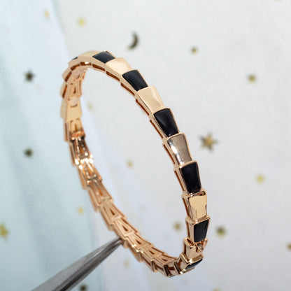 [LuxJewelry]SERPENTI BRACELET PINK GOLD ONYX