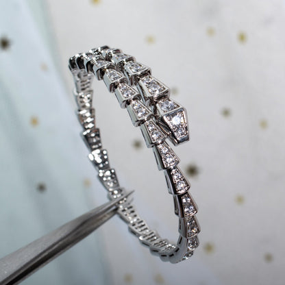 [LuxJewelry]SERPENTI BRACELET 6MM SILVER DIAMOND