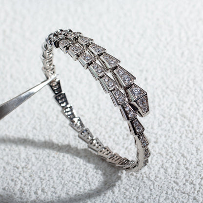 [LuxJewelry]SERPENTI BRACELET 6MM SILVER DIAMOND