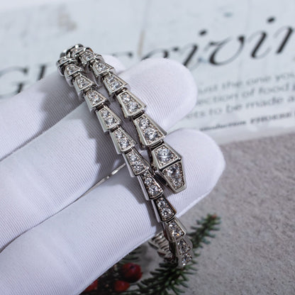 [LuxJewelry]SERPENTI BRACELET 6MM SILVER DIAMOND