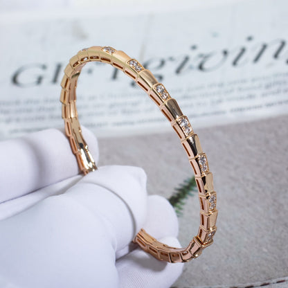 [LuxJewelry]SERPENTI SMALL BRACELET PINK GOLD DIAMOND