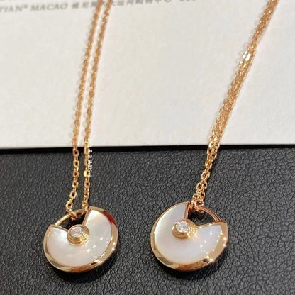[LuxJewelry]AMULETTE ROSE GOLD MOP NECKLACE