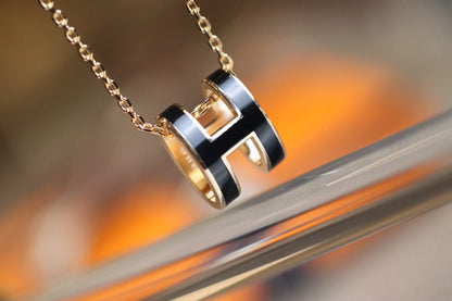 [LuxJewelry]POP H PEDANT PINK GOLD
