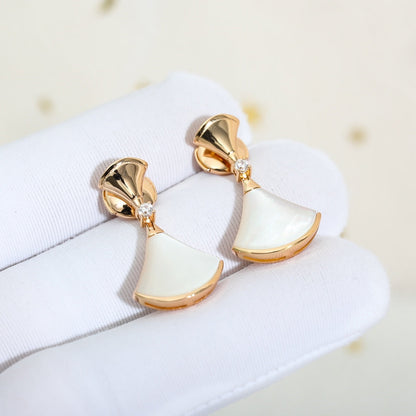 [LuxJewelry]DREAM MOP PINK GOLD EARRINGS