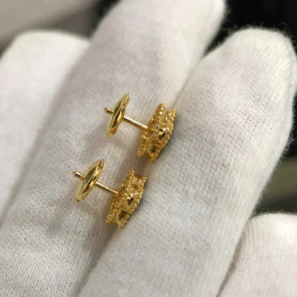 [LuxJewelry]CLOVER MINI 9.5MM MALACHITE  EARRINGS