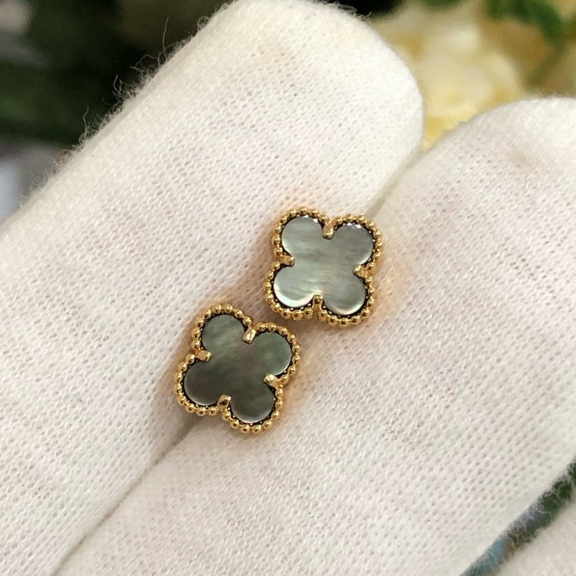 [LuxJewelry]CLOVER MINI GOLD EARRINGS