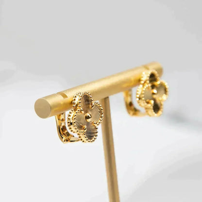 [LuxJewelry]CLOVER MEDIUM 1 MOTIFS LASER EARRINGS