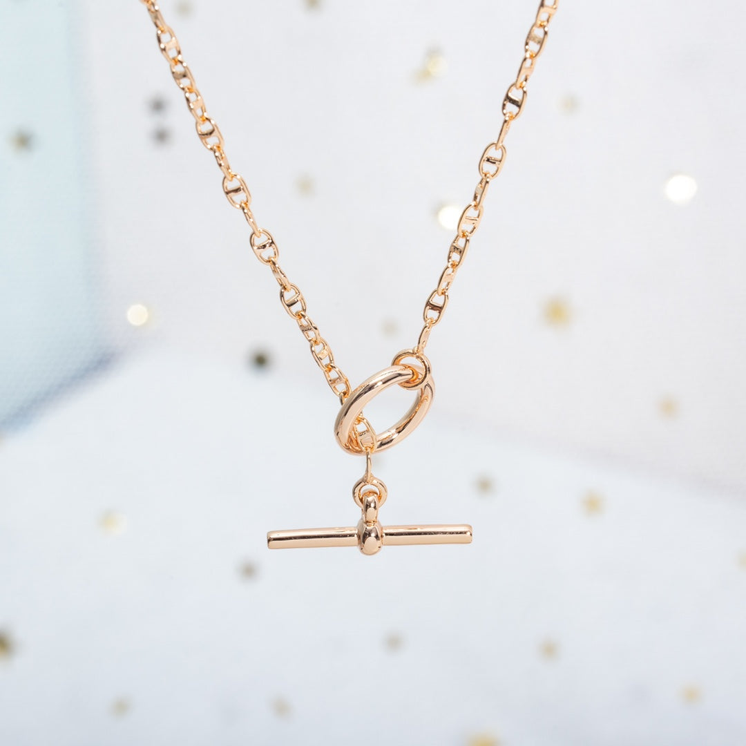 [LuxJewelry]ECHAPPEE NECKLACE PINK GOLD