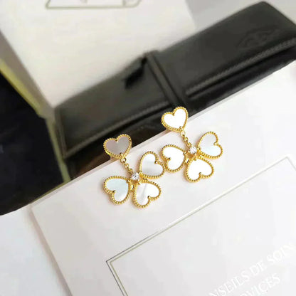[LuxJewelry]CLOVER SWEET WHITE MOP EARRINGS