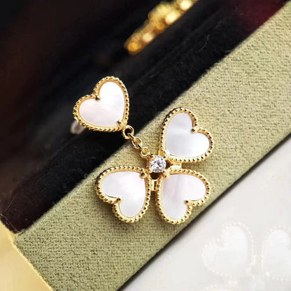 [LuxJewelry]CLOVER SWEET WHITE MOP EARRINGS