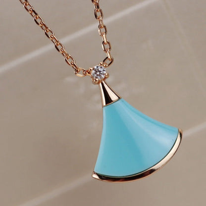 [LuxJewelry]DREAM NECKLACE TURQUOISE PINK GOLD