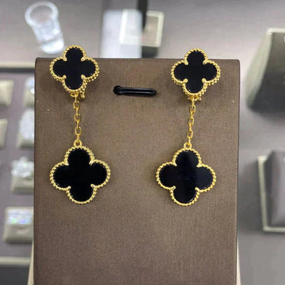 [LuxJewelry]CLOVER 2 MOTIFS  EARRINGS (MULTIPLE CHOICESC