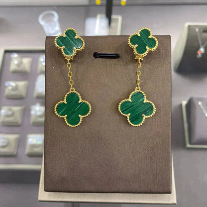 [LuxJewelry]CLOVER 2 MOTIFS  EARRINGS (MULTIPLE CHOICESC