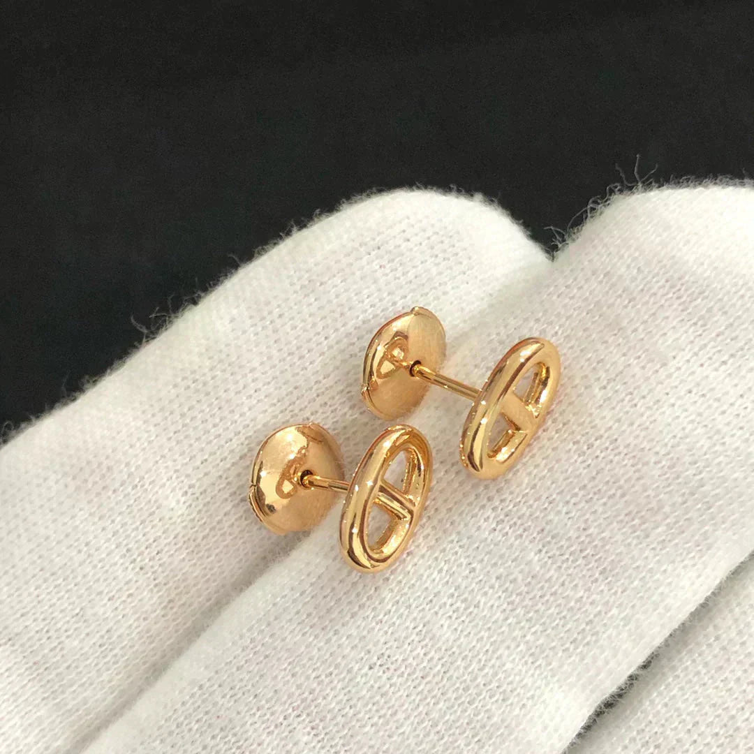 [LuxJewelry]CHAINE SMALL EARRINGS GOLD AND SILVER