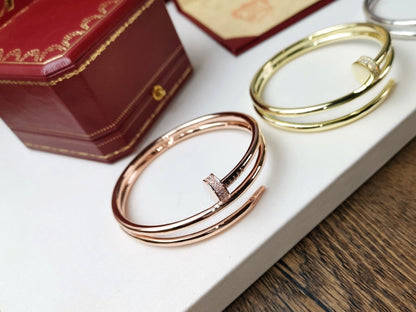 [LuxJewelry]JUSTE BRACELET 3.5MM DOUBLE ROW DIAMOND