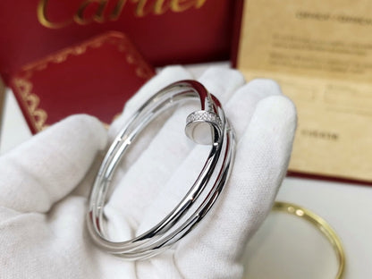 [LuxJewelry]JUSTE BRACELET 3.5MM DOUBLE ROW DIAMOND