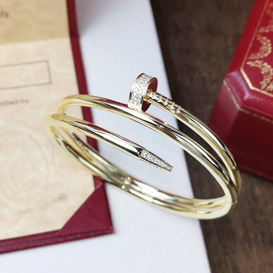 [Top&on]JUSTE BRACELET 3.5MM DOUBLE ROW DIAMOND