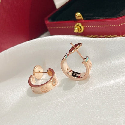 [LuxJewelry]LOVE EARRINGS 5.7MM 2 DIAMONDS