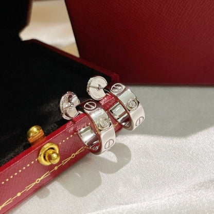 [LuxJewelry]LOVE EARRINGS 5.7MM 2 DIAMONDS