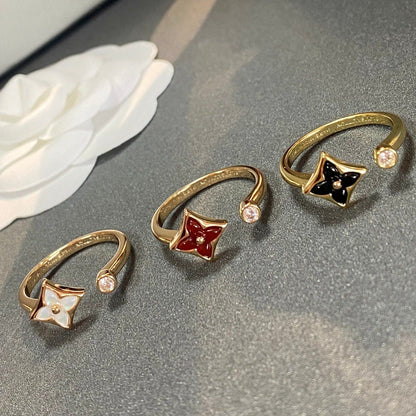 [LuxJewelry]STAR 1 DIAMOND OPEN RING