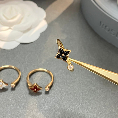 [LuxJewelry]STAR 1 DIAMOND OPEN RING