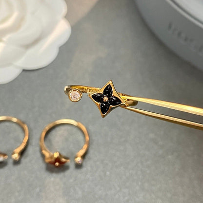 [LuxJewelry]STAR 1 DIAMOND OPEN RING