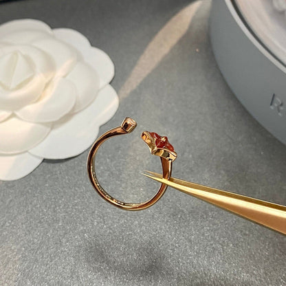[LuxJewelry]STAR 1 DIAMOND OPEN RING