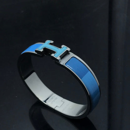 [LuxJewelry]H BRACELET BLUE RAINBOW CERAMIC