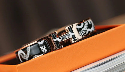 [LuxJewelry]H TARTAN BRACELET 12MM