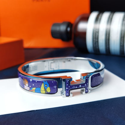 [LuxJewelry]H STAR AND MOON BRACELET 12MM
