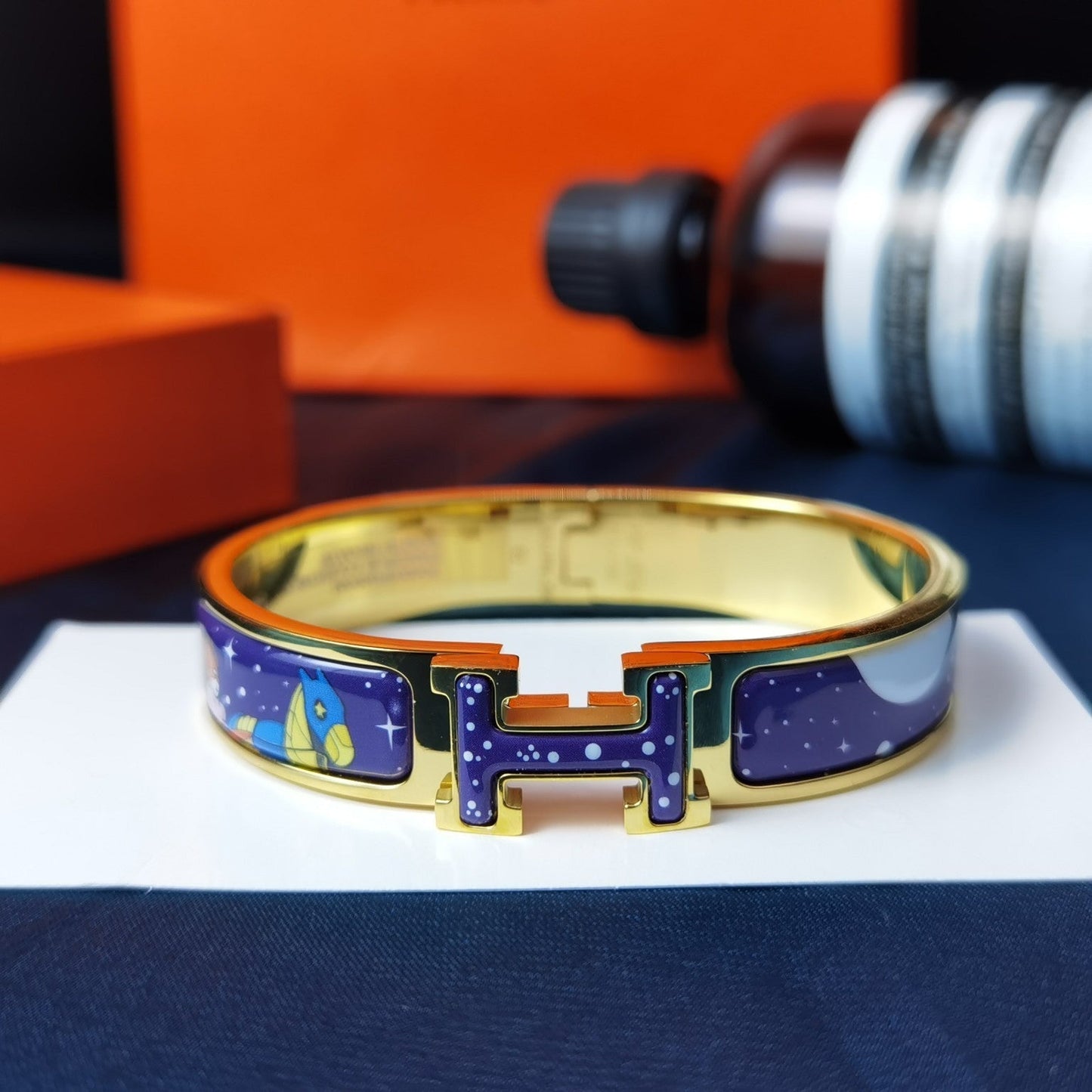 [LuxJewelry]H STAR AND MOON BRACELET 12MM