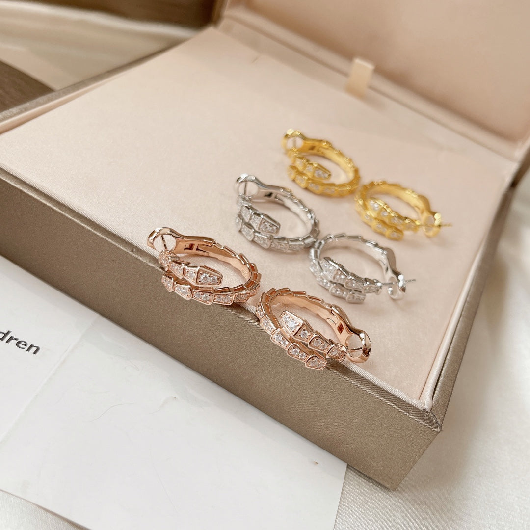 [LuxJewelry]SERPENTI EARRINGS DIAMOND