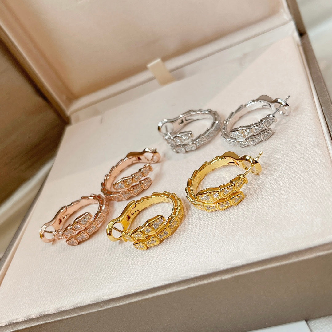 [LuxJewelry]SERPENTI EARRINGS DIAMOND