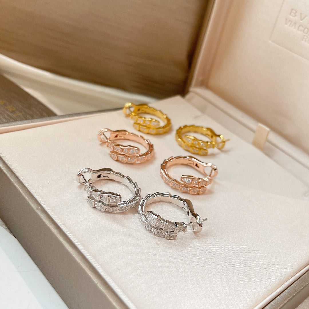 [LuxJewelry]SERPENTI EARRINGS DIAMOND