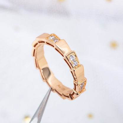 [LuxJewelry]SERPENTI RING PINK GOLD  3MM